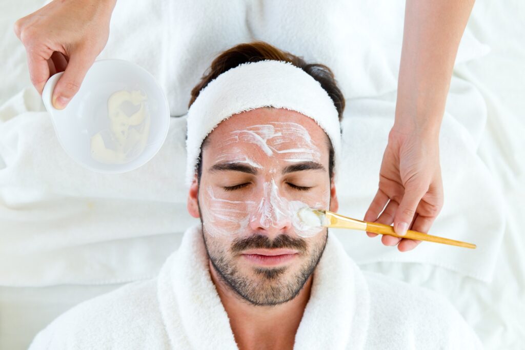 Man with clay facial mask | Forever Young Medical Spa | Sugar Land, TX